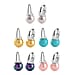 Set of 5 - Shell Pearl Hoop Earrings (Incl. White, Peacock, Pink, Golden and Sleeping Beauty Turquoise Colours) 40.00 Ct. each