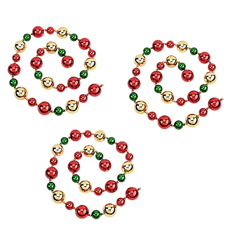 Christmas Decoration - Set of 3 Ball Chain Decoration Ornament
