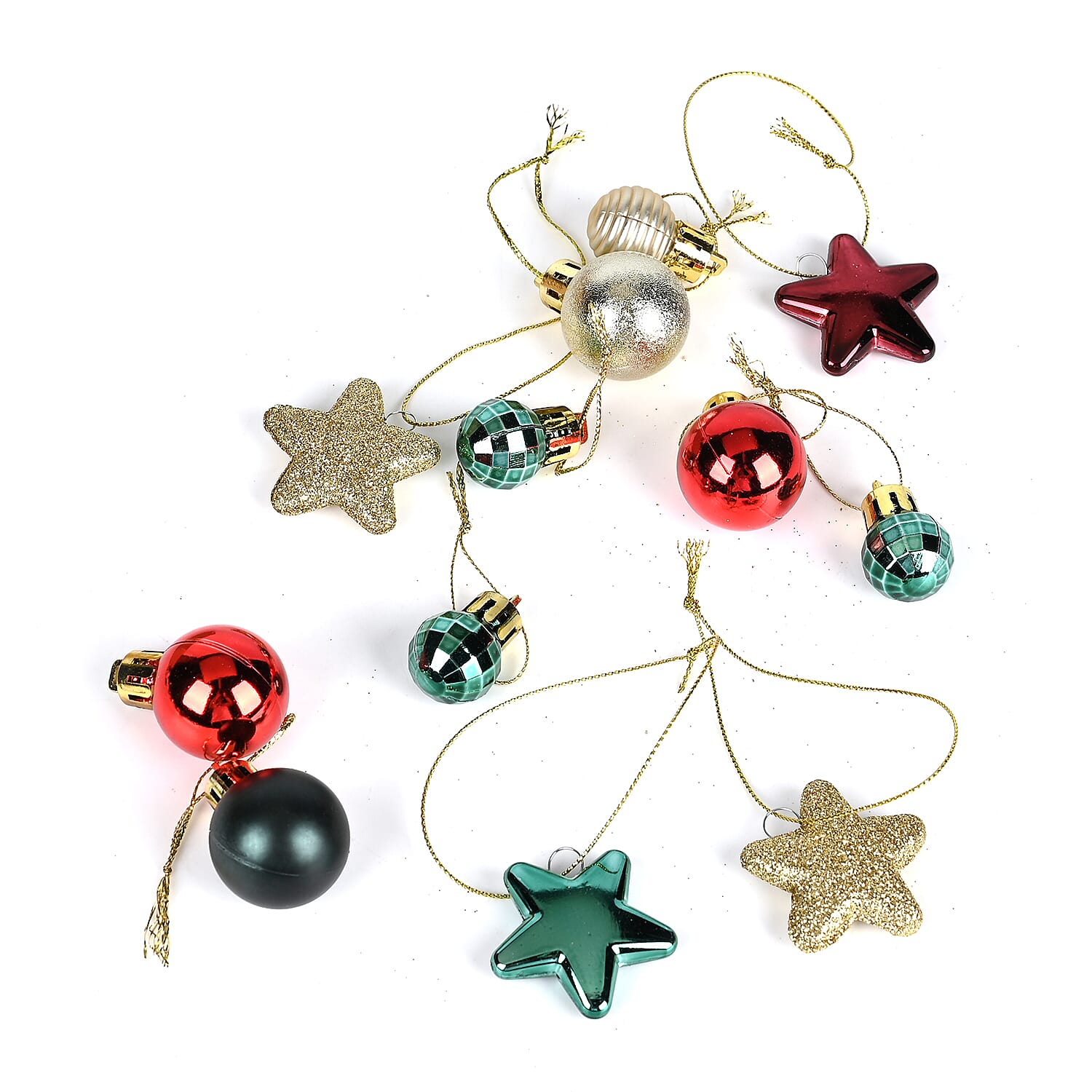 Christmas Decoration - 5Ft Canadian Pine Green 478 Tips & Set of 70 Christmas Ornaments Ball Set Multicolour