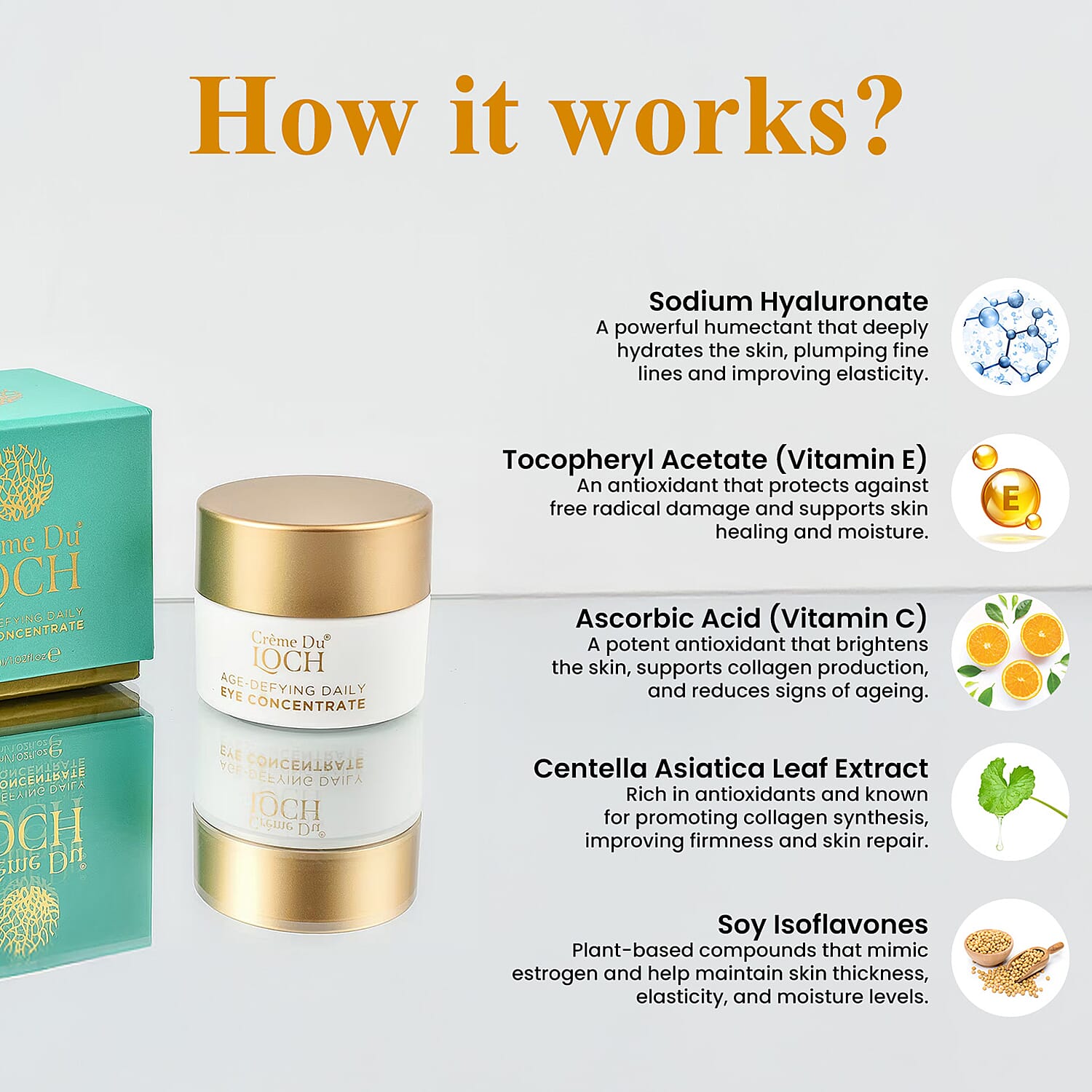 Cr&egrave;me du Loch Christmas Age Defying Gift Set - Daily Moisturiser 50ml, Daily Serum 50ml & Daily Eye Concentrate 30ml