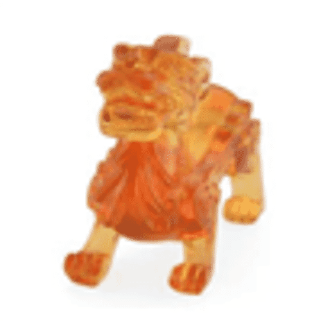 Set Of 2 - First Time Ever- Murano Style Qilin Figurine - Golden