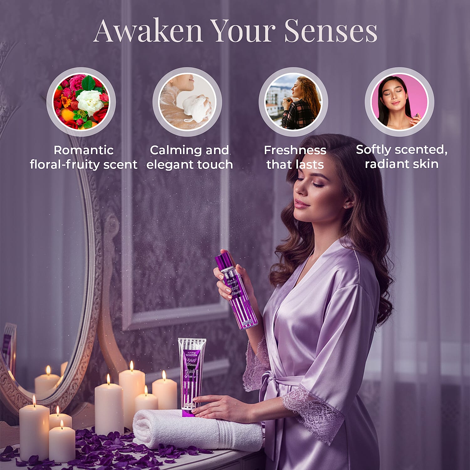 Love & Mysteries Violet Dreams Shower Gel and Body Mist - 250 ml