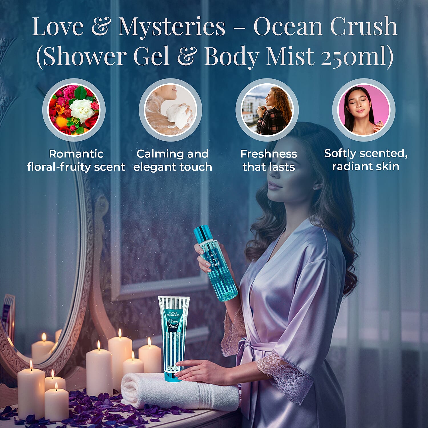 Love & Mysteries Sweet Romance Shower Gel and Body Mist - 250ml