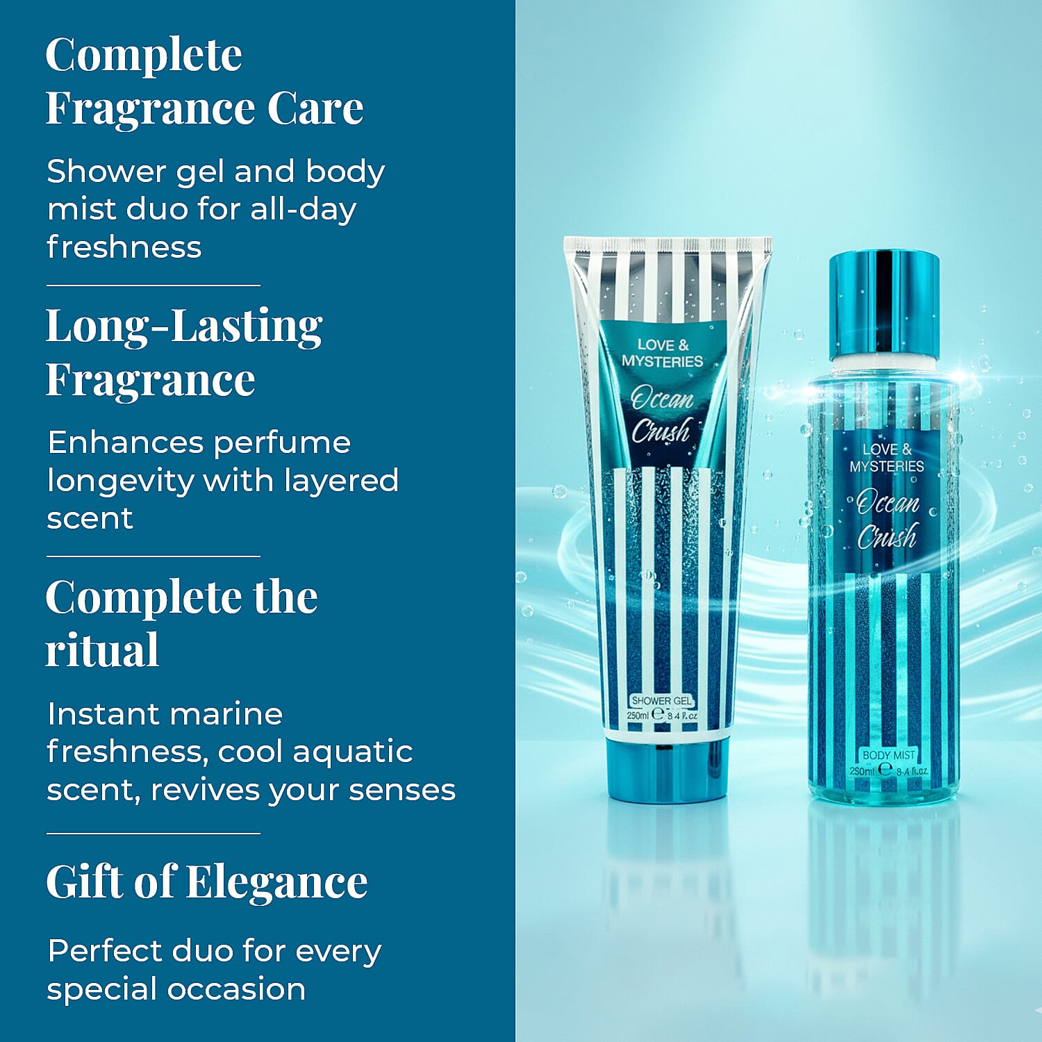 Love & Mysteries Sweet Romance Shower Gel and Body Mist - 250ml