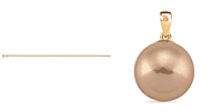 MEGA Closeout Deal - 9K Yellow Gold Multi Colored Edison Pearl Pendant with FREE Chain