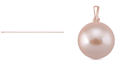 MEGA Closeout Deal - 9K Rose Gold Multi Colored Edison Pearl Pendant with FREE Chain