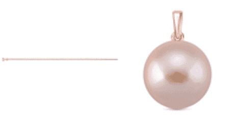 MEGA Closeout Deal - 9K Rose Gold Multi Colored Edison Pearl Pendant with FREE Chain