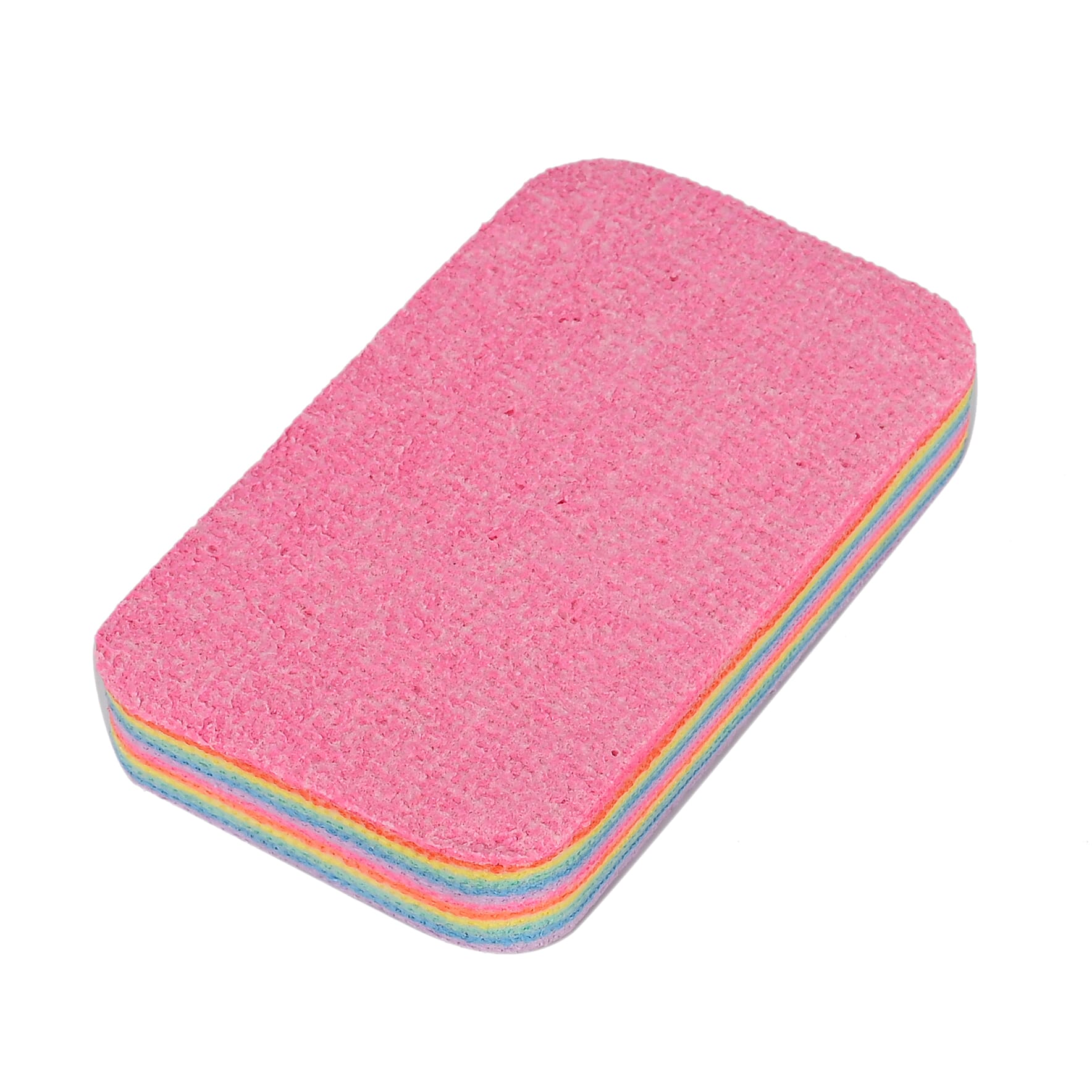 Set of 8  rainbow-coloured 12-layer microfiber sponge block is the ultimate solution for tackling messes in your kitchen, living room, and bathroom