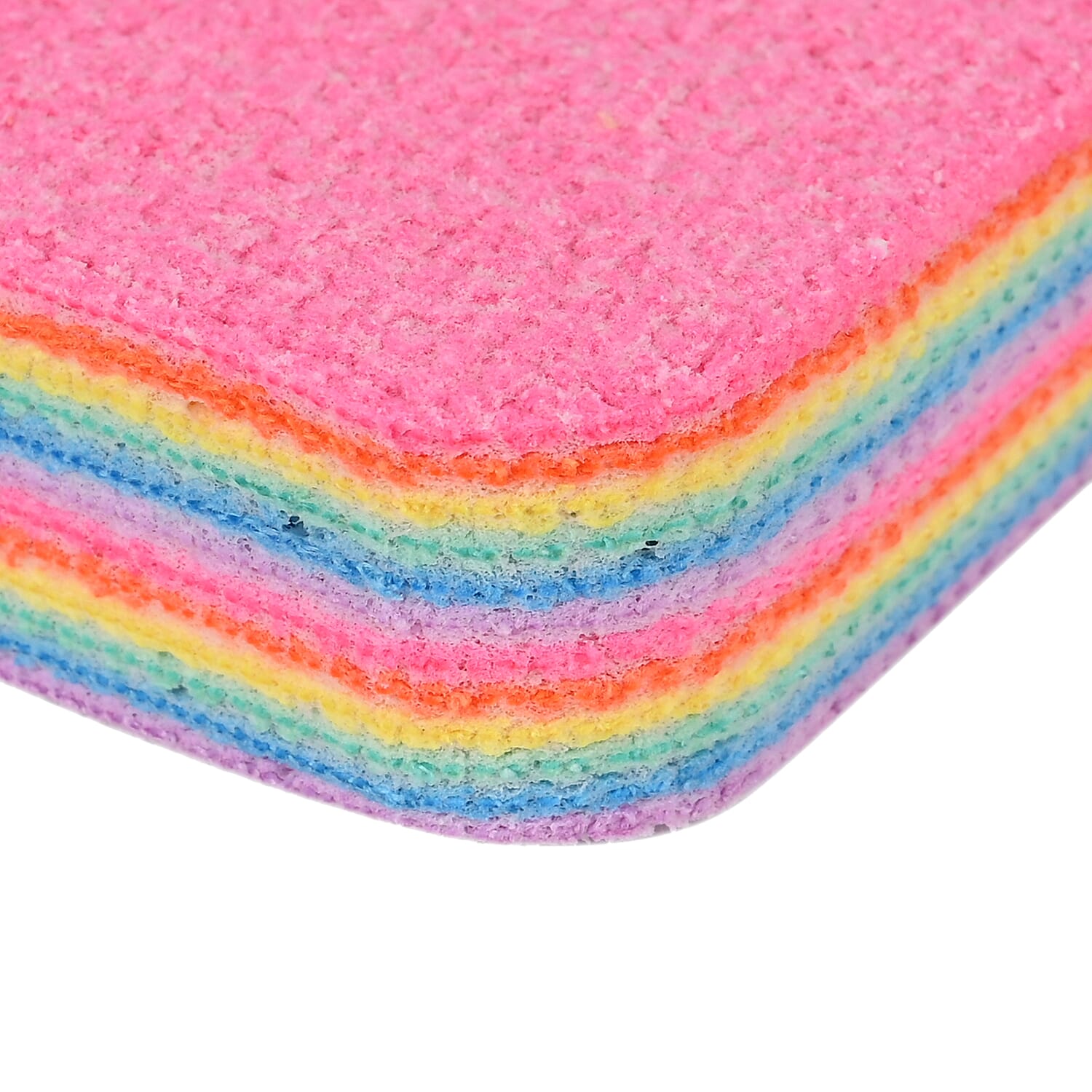 Set of 8  rainbow-coloured 12-layer microfiber sponge block is the ultimate solution for tackling messes in your kitchen, living room, and bathroom