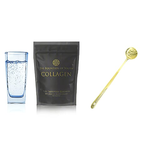 IN STOCK - Fountain Of Youth Lifestyle Pure Tripeptide Collagen - 200gm (Upto 200 Day Supply) With FREE Spoon