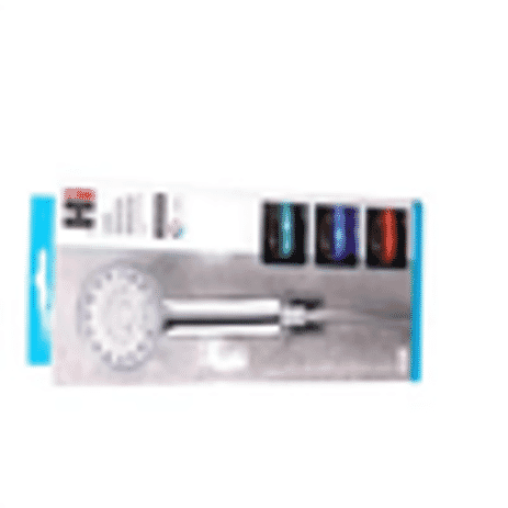 Set of 2- Colour Changing LED Shower Head - Silver