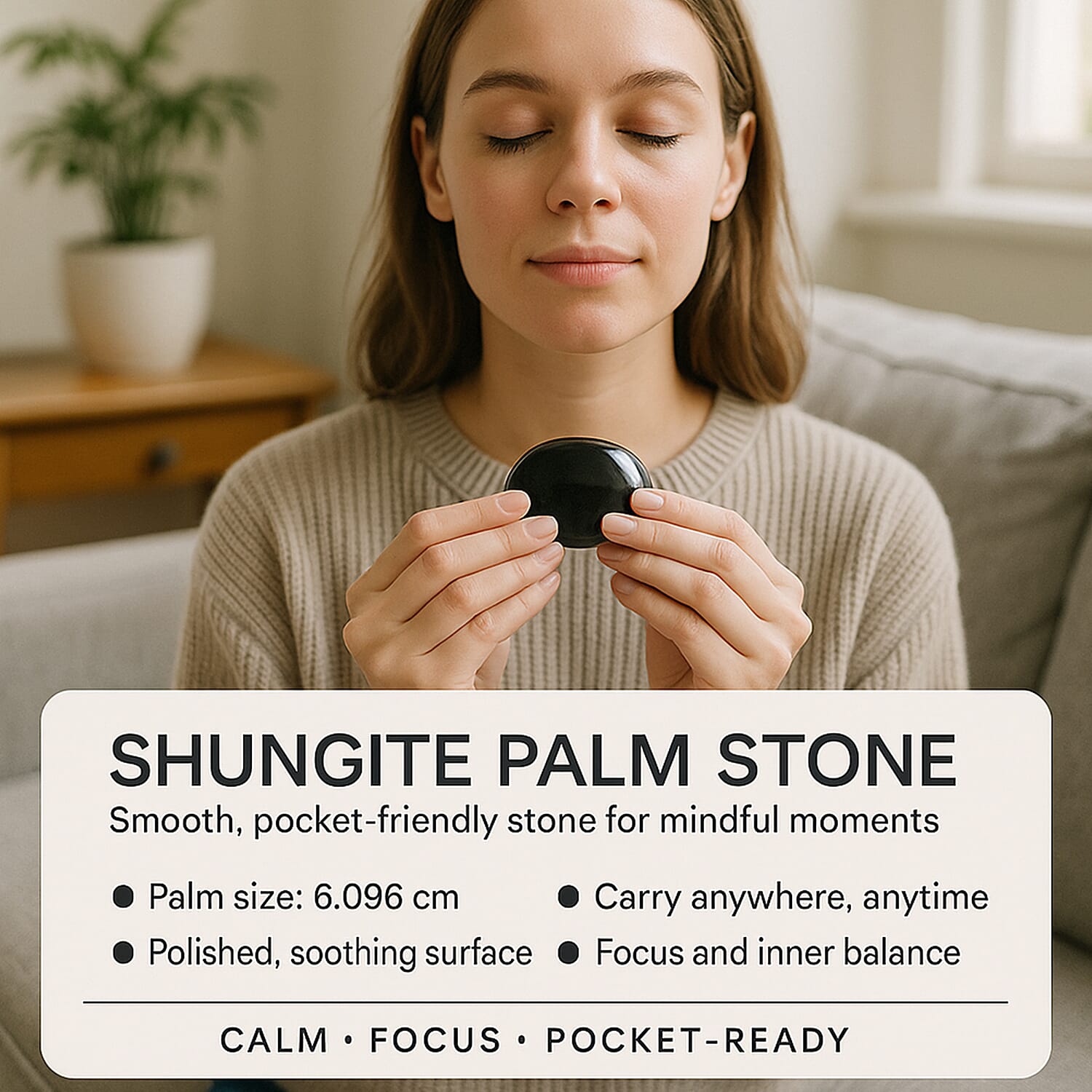 THE ULTIMATE SHUNGITE BUNDLE - Maneki Neko Lucky Cat Figurine, Pyramid Figurine, Bracelet, Palm Stone