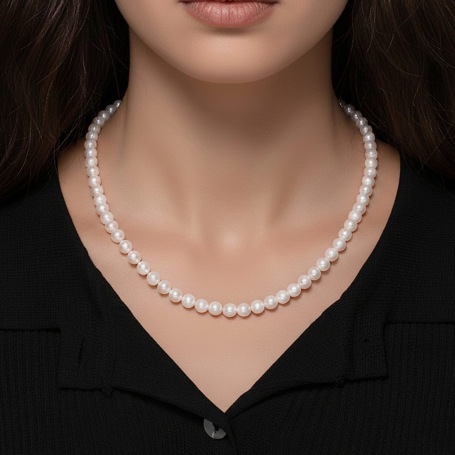 New Year Jackpot Luxury Jewellery Bundle - Japanese Akoya Pearl Necklace, Natural Type A White Jade Bracelet Moissanite Stud Earring, Fresh Water Pearl Earring