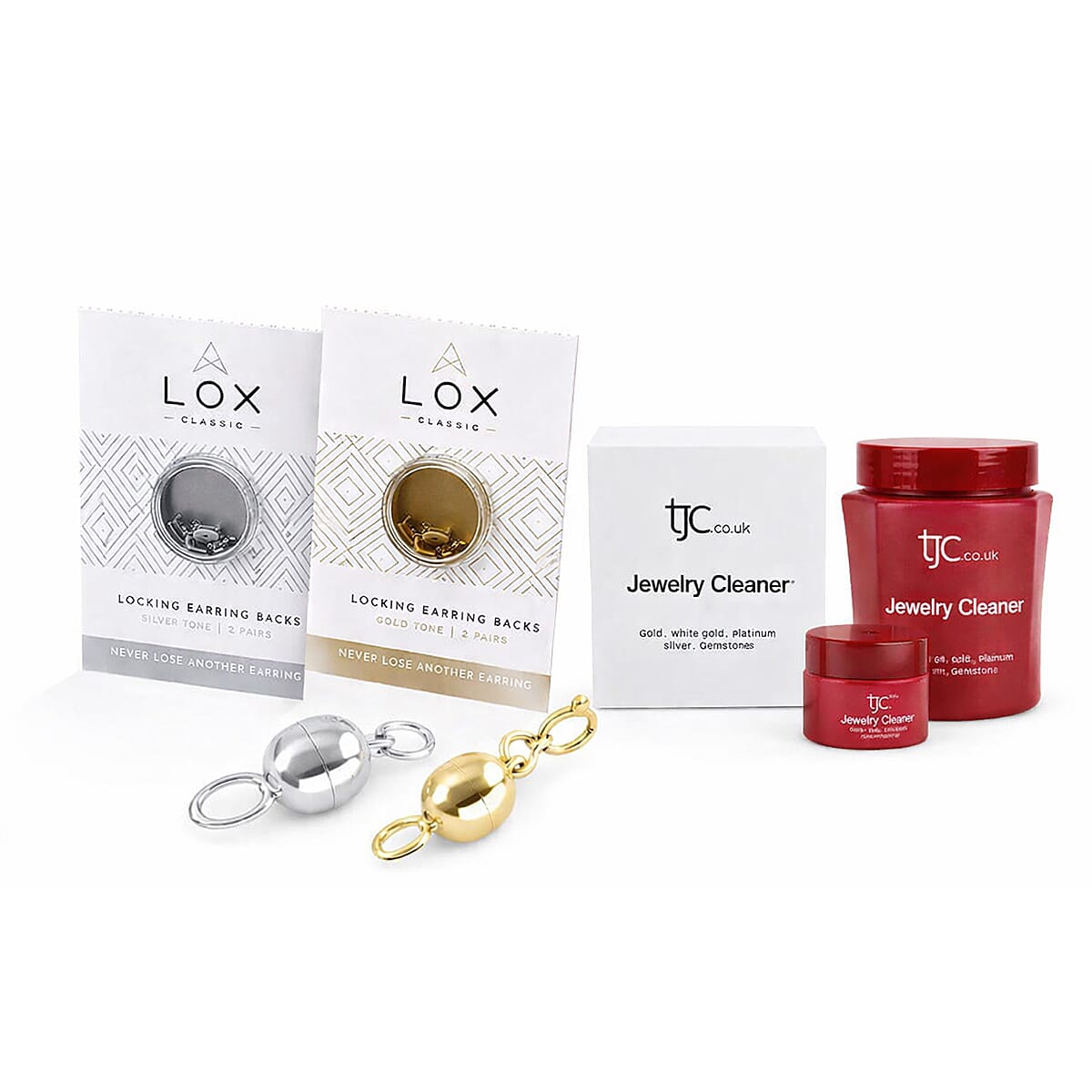 The Ultimate Jewellery Solution Bundle - Cleaner, Magnetic Clasps & Earrings Backs