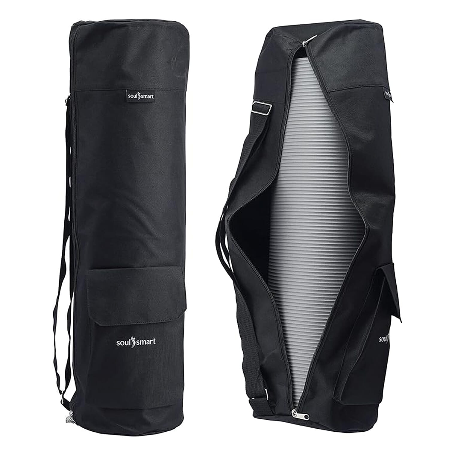 Soul Smart NBR Foam, Non-Slip High Density 10MM Travel Yoga Mat & Yoga Bag with Shoulder Strap