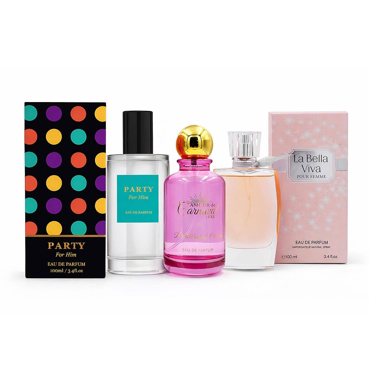 TJC Special's Mega Perfume Bundle Deal ( V.V.LOVE La Bella Viva ,Laurelle PARTY ,Laurelle Carnaval)