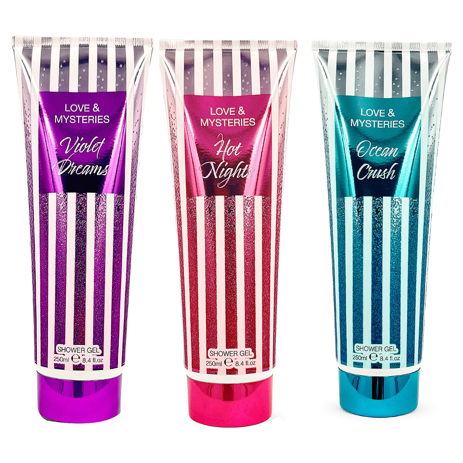 Set of 3 - Laurelle Violet Dreams, Ocaen Crush, Sweet Romance Shower Gel - 250ml