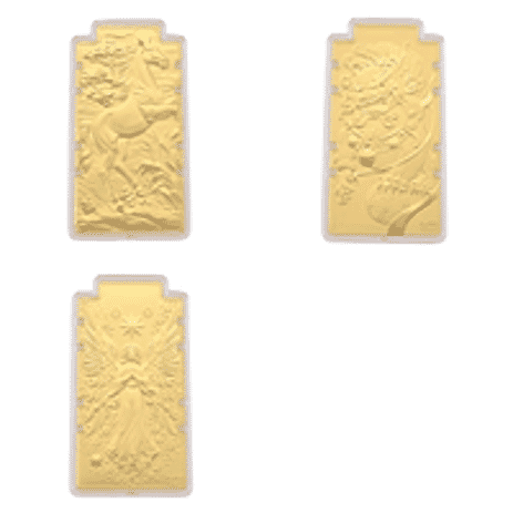 24K Yellow Gold (99.9% Purity) Large Angel Embossed Treasure - Serving as a Guardian Emblem for Peace & Spiritual Protection