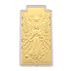 Set of 2 - 24K Yellow Gold (99.9% Purity) Large Angel Embossed Treasure - Serving as a Guardian Emblem for Peace & Spiritual Protection