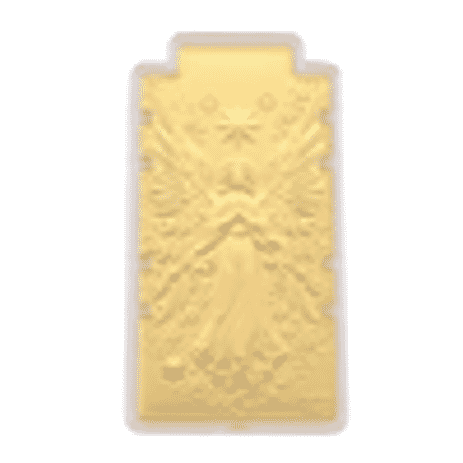 Set of 2-24K Yellow Gold (99.9% Purity) Large Angel Embossed Treasure - Serving as a Guardian Emblem for Peace & Spiritual Protection