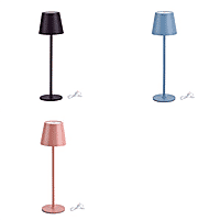 Set of 3-  MEGA DEAL - LIVMORE Rechargable Table Lamp With Warm, Natural & Cool Lights (1200mAh Battery) - Purple ,Blue,and Pink