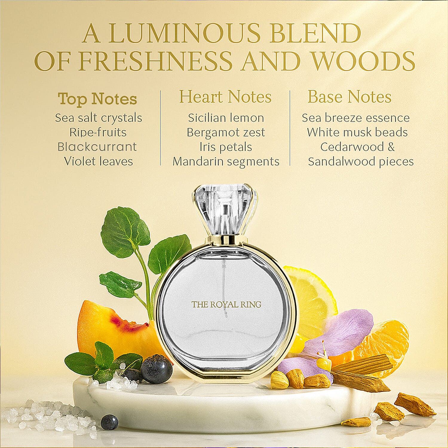 Set of 2 Laurelle Royal Ring 80ml EDP - Blue and Gold