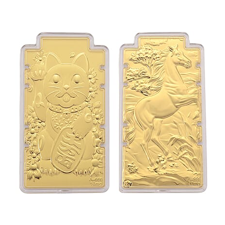 Set of 2- 24K gold foil