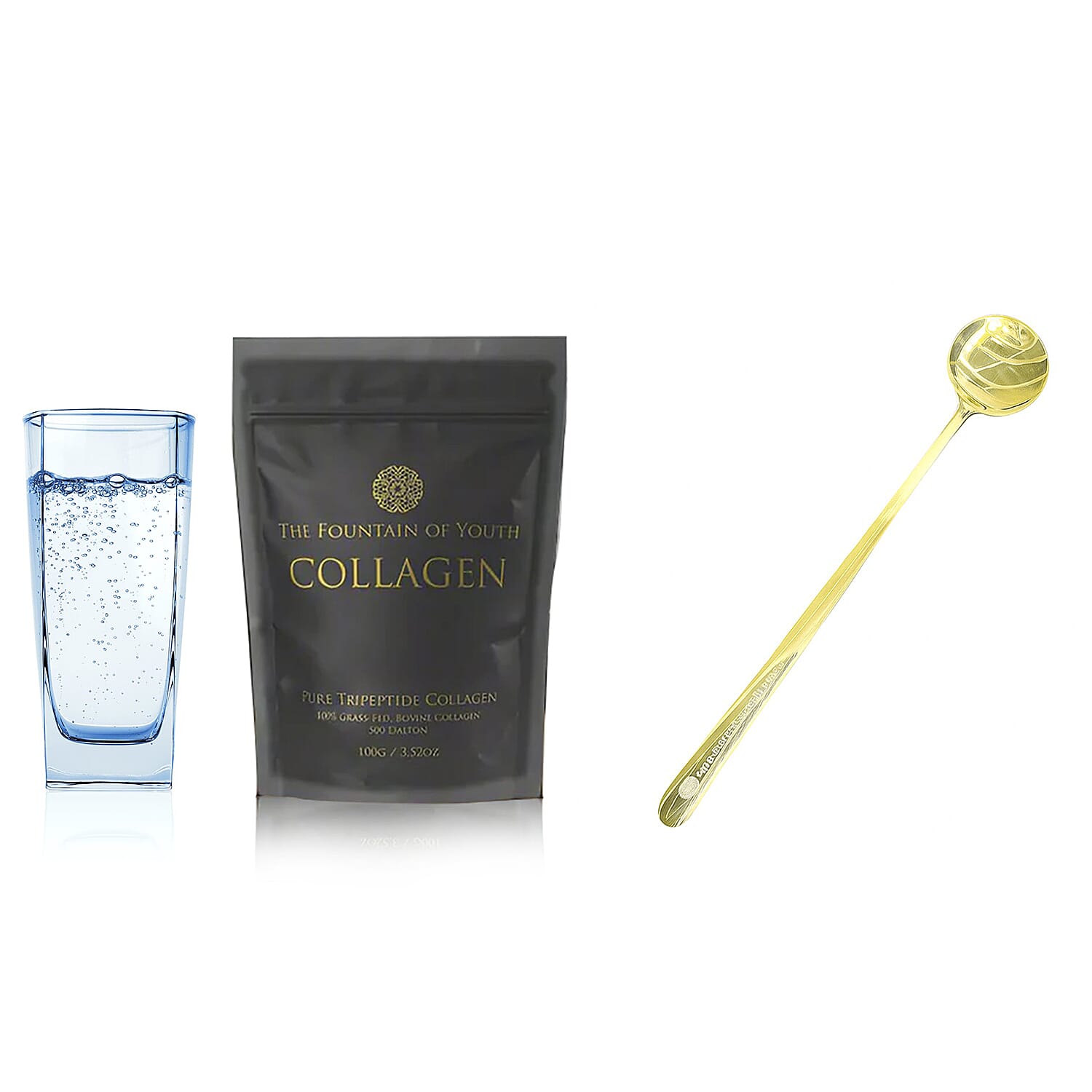 Fountain of Youth Lifestyle Pure Tripeptide Collagen - 100gm (Upto 100 Days Supply) with Free Spoon