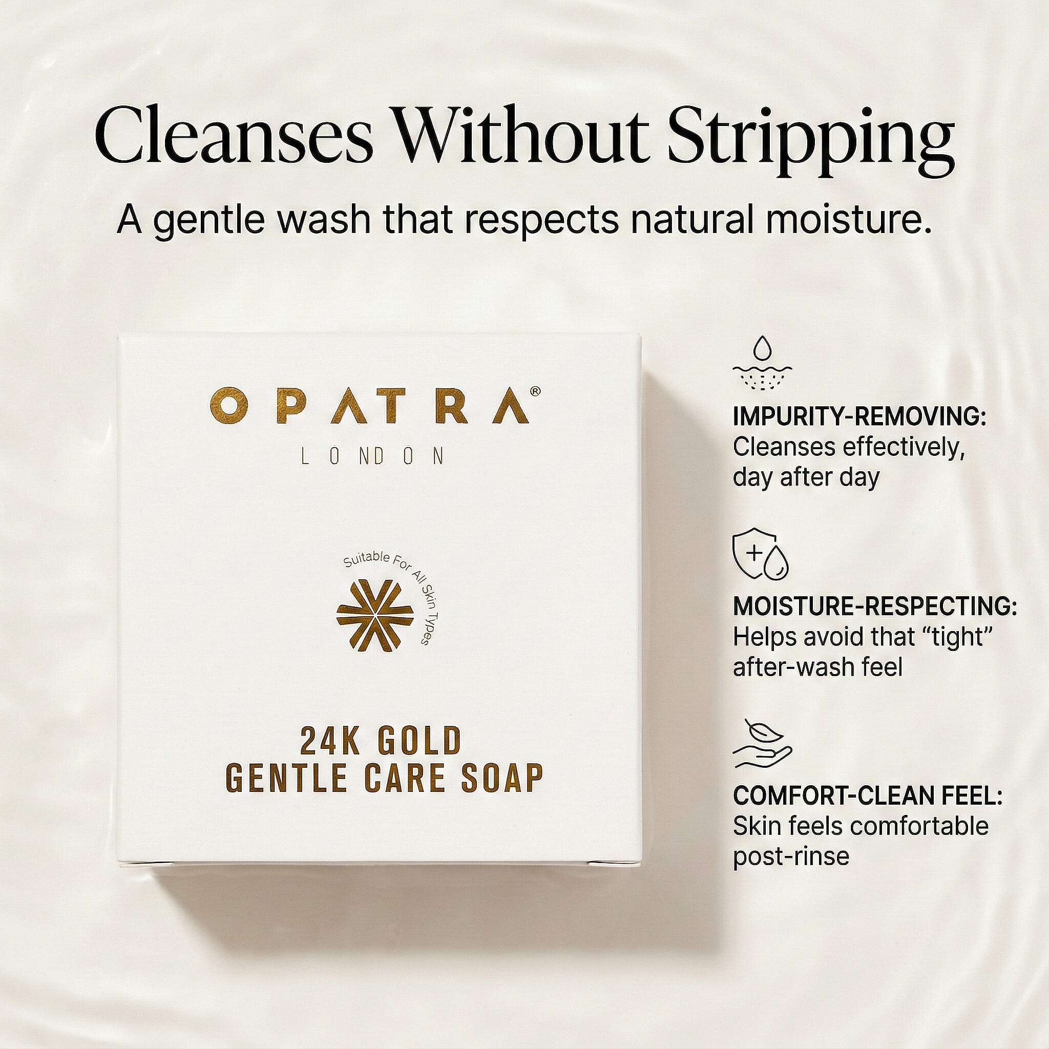 MEGA DEAL - Set of 4 Opatra 24K Gold Gentle Care Soap (90 Grams Each)