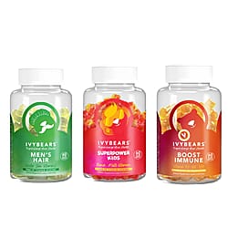 Set of 3 IvyBears Vitamin 60 Gummies (Incl. Men's Hair, Boost Immune & Superpower Kids)