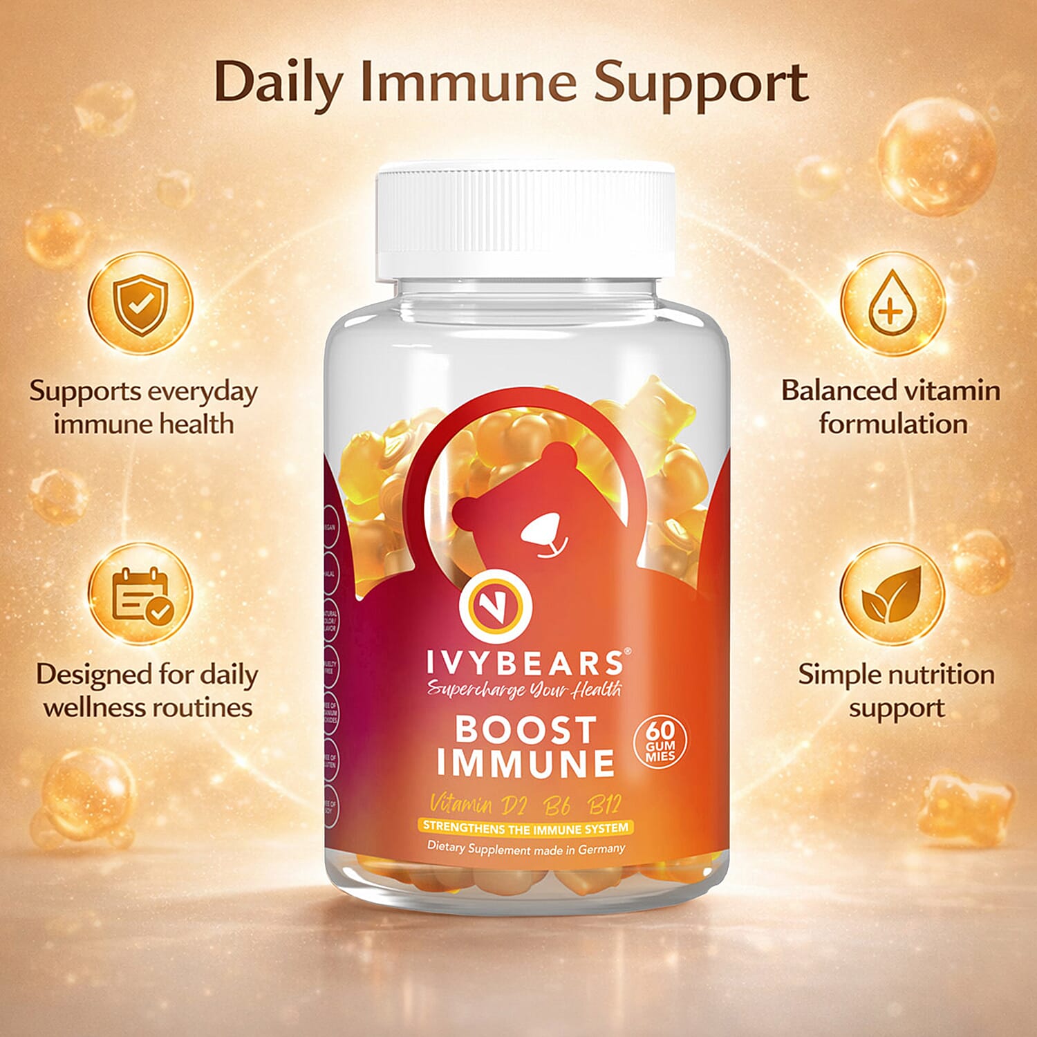 Set of 3 IvyBears Vitamin Gummies