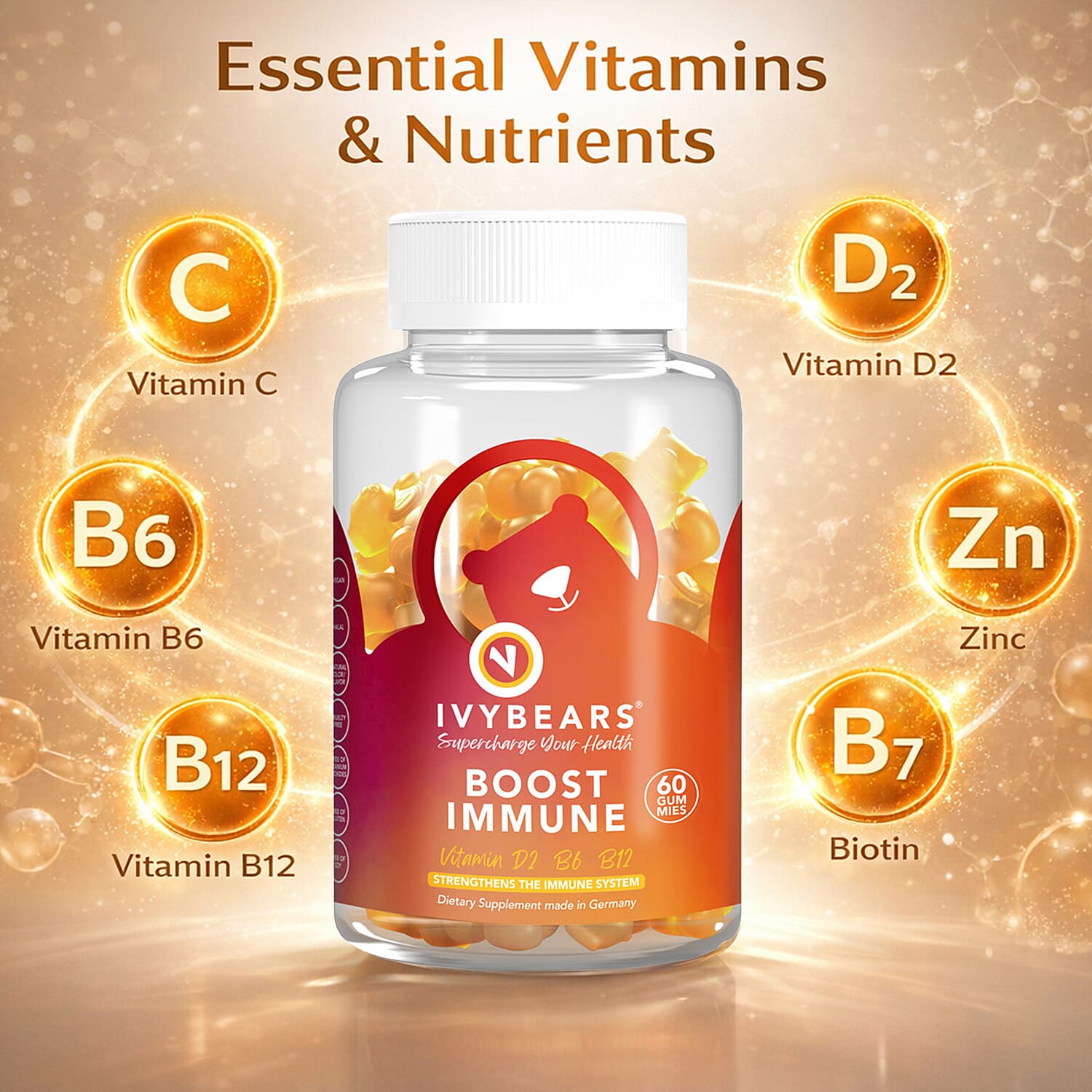 Set of 3 IvyBears Vitamin Gummies