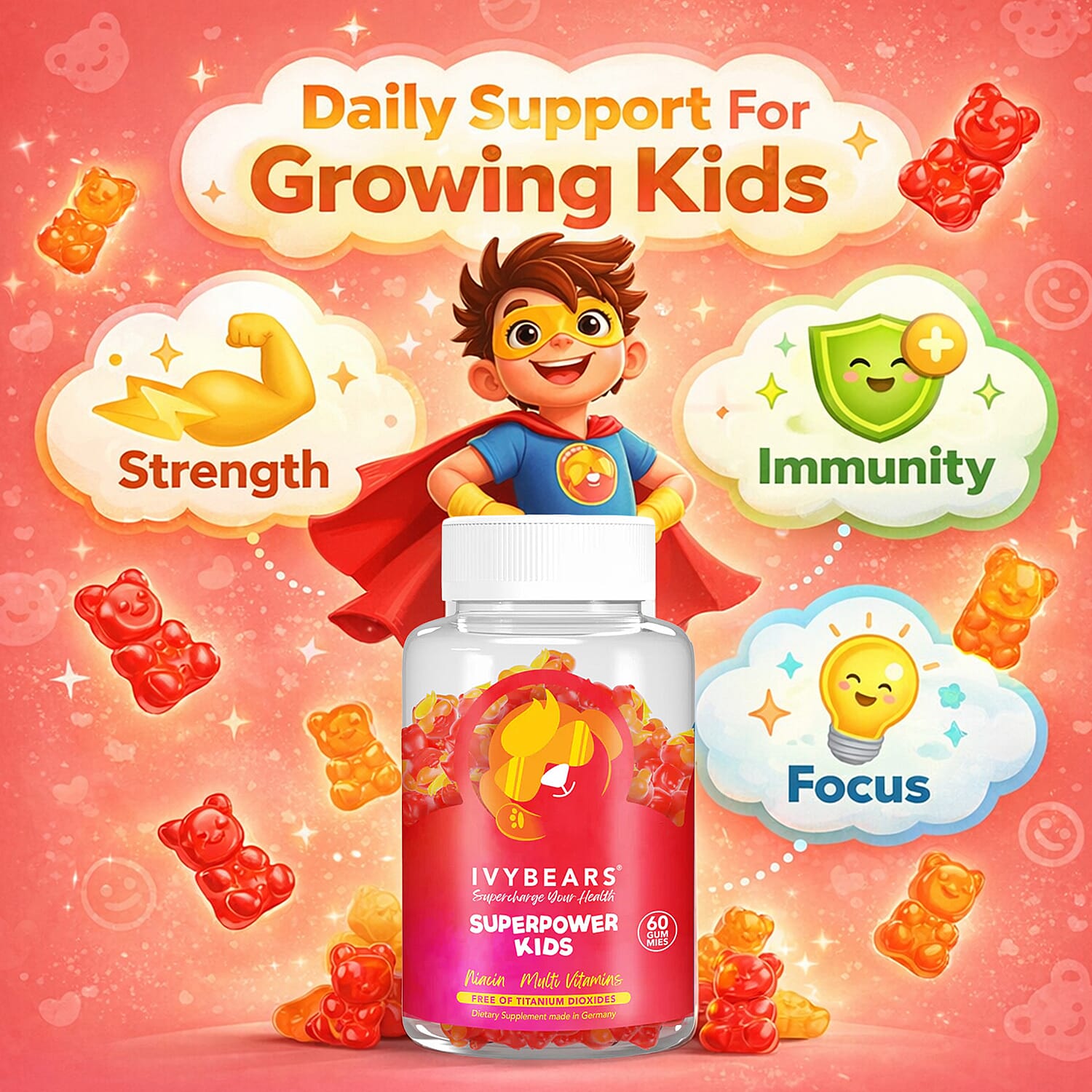 Set of 3 IvyBears Vitamin Gummies