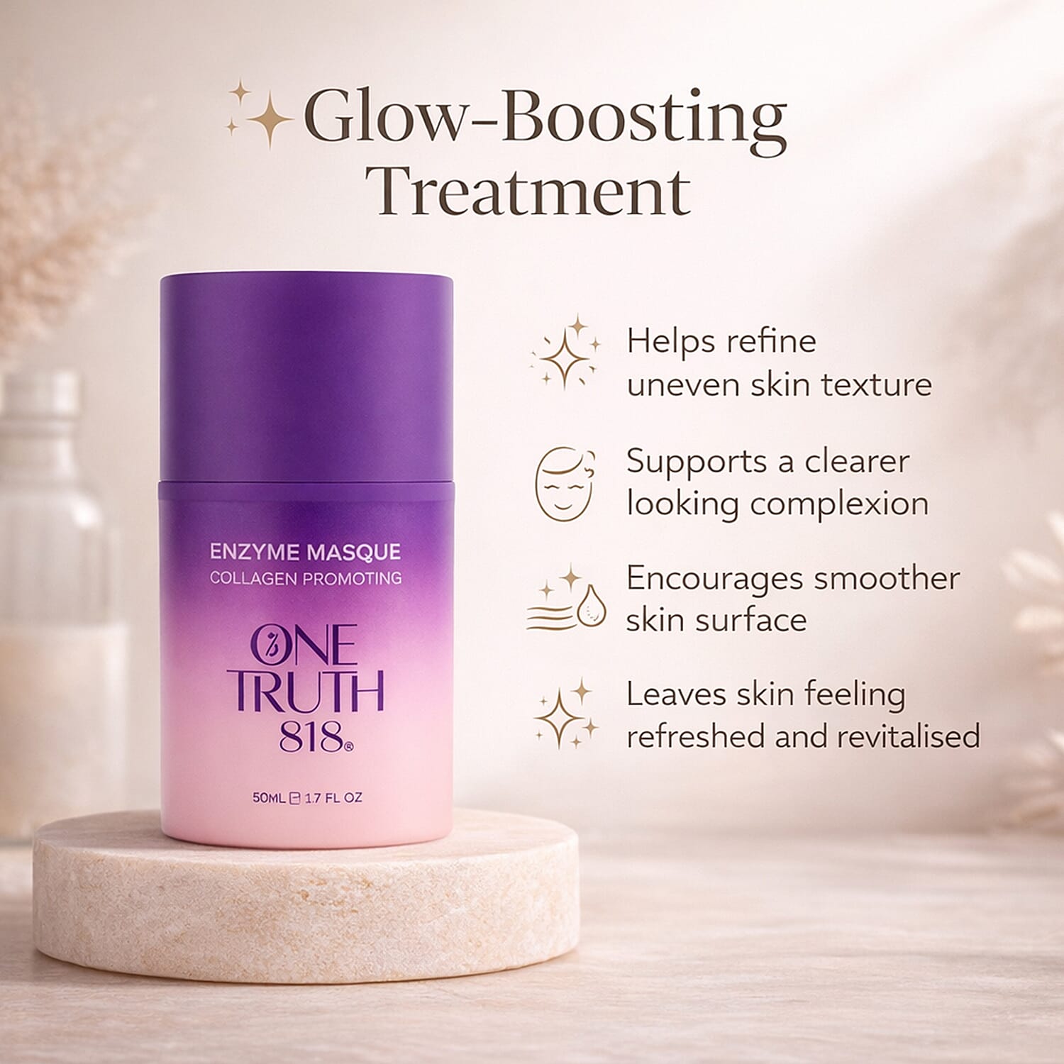 -Set of 2 One Truth 818 Atomiser and Enzyme Face Masque