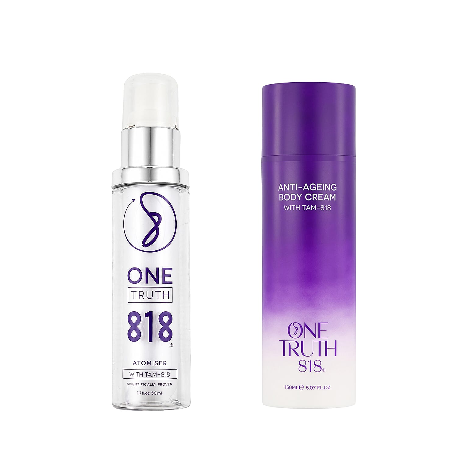 Set of 2 One Truth 818 Atomiser and Anti-Ageing Body Treatment