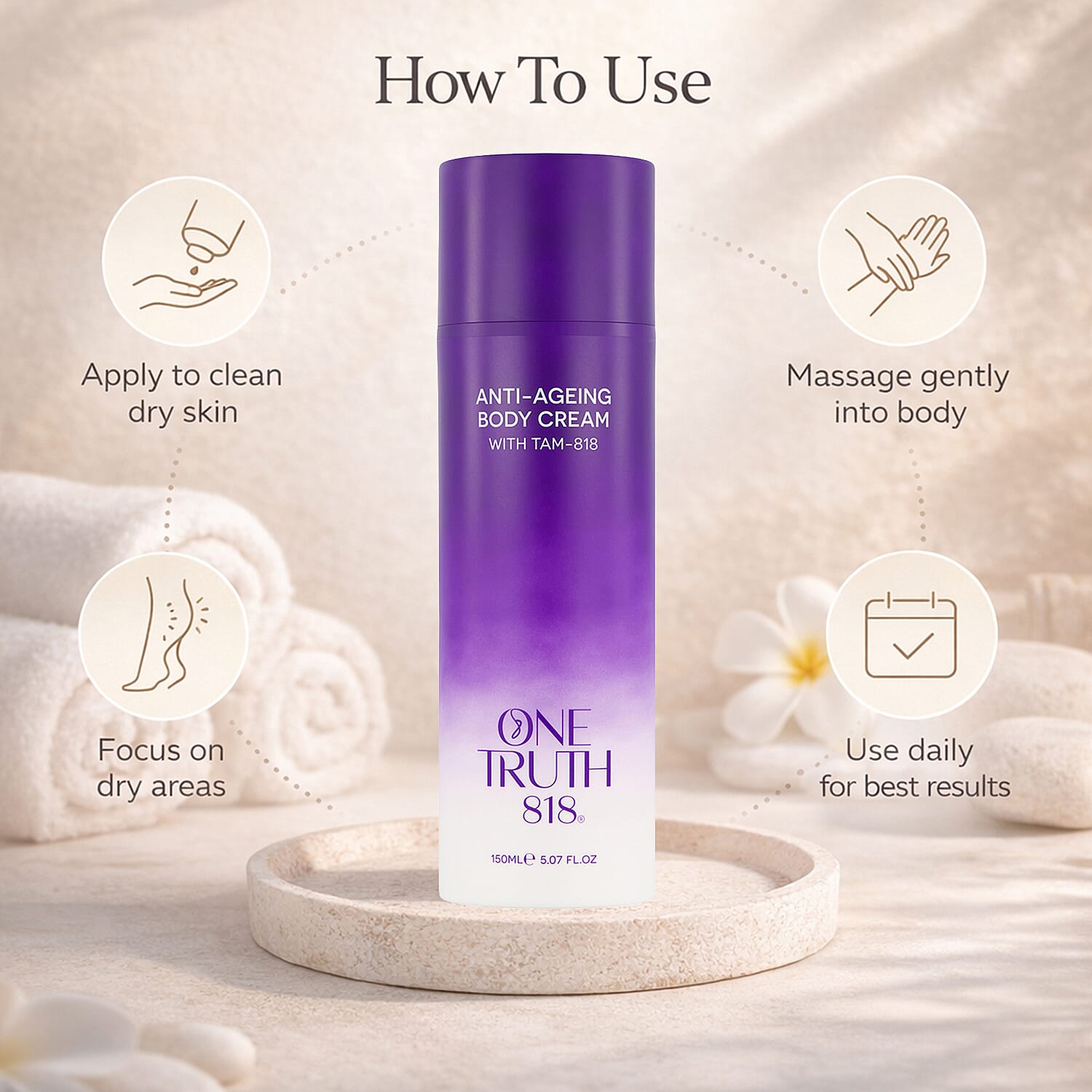 Set of 2 One Truth 818 Anti-Ageing Body Treatment and  Enzyme Face Masque