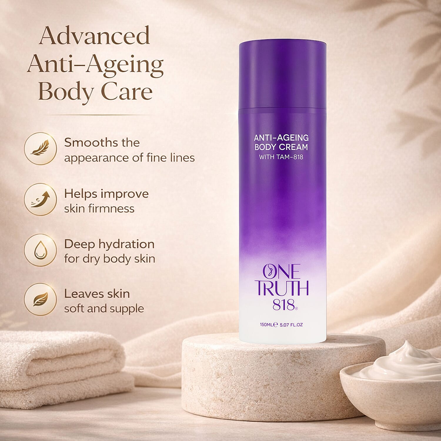 Set of 2 One Truth 818 Anti-Ageing Body Treatment and  Anti-Ageing Serum