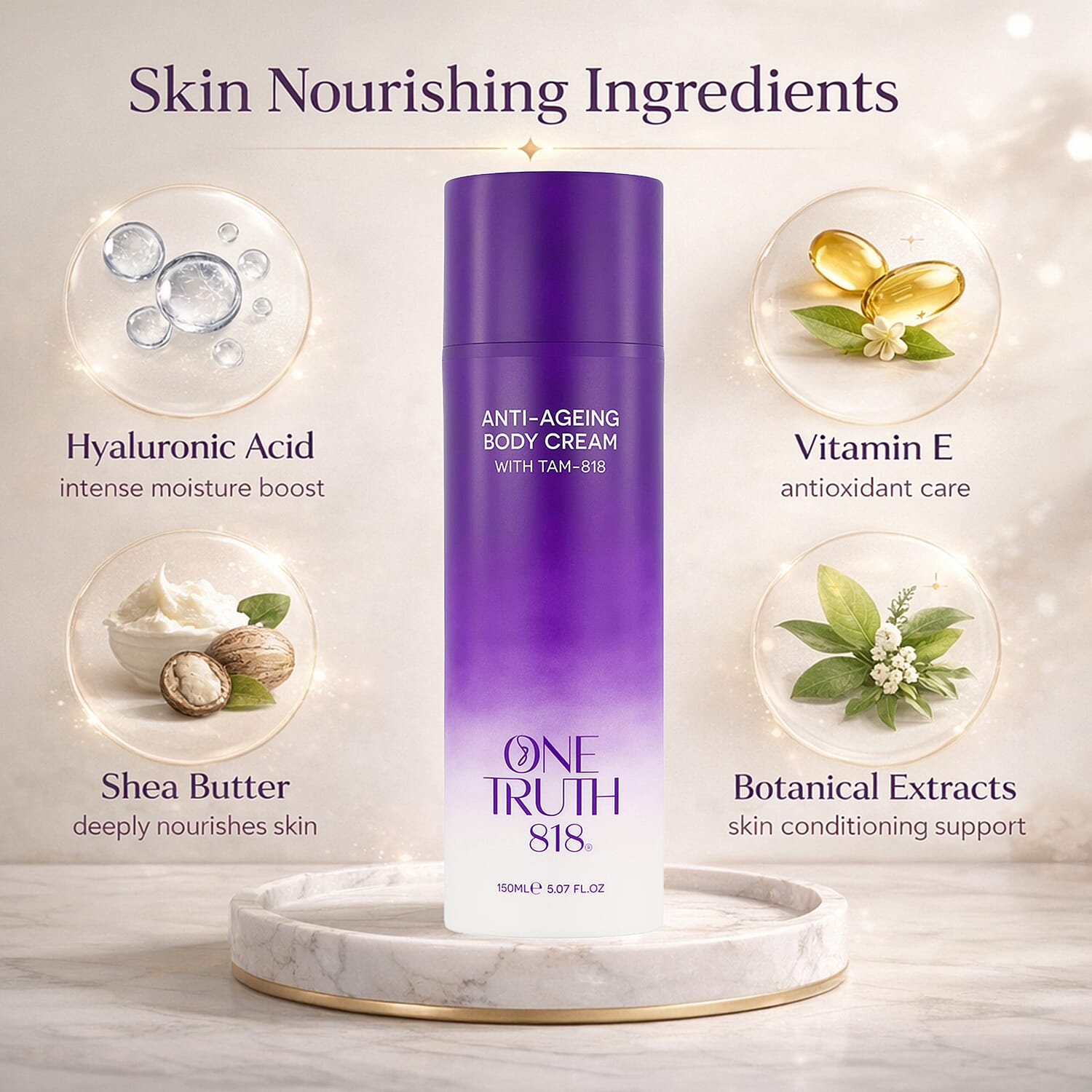 Set of 2 One Truth 818 Anti-Ageing Body Treatment and  Anti-Ageing Serum