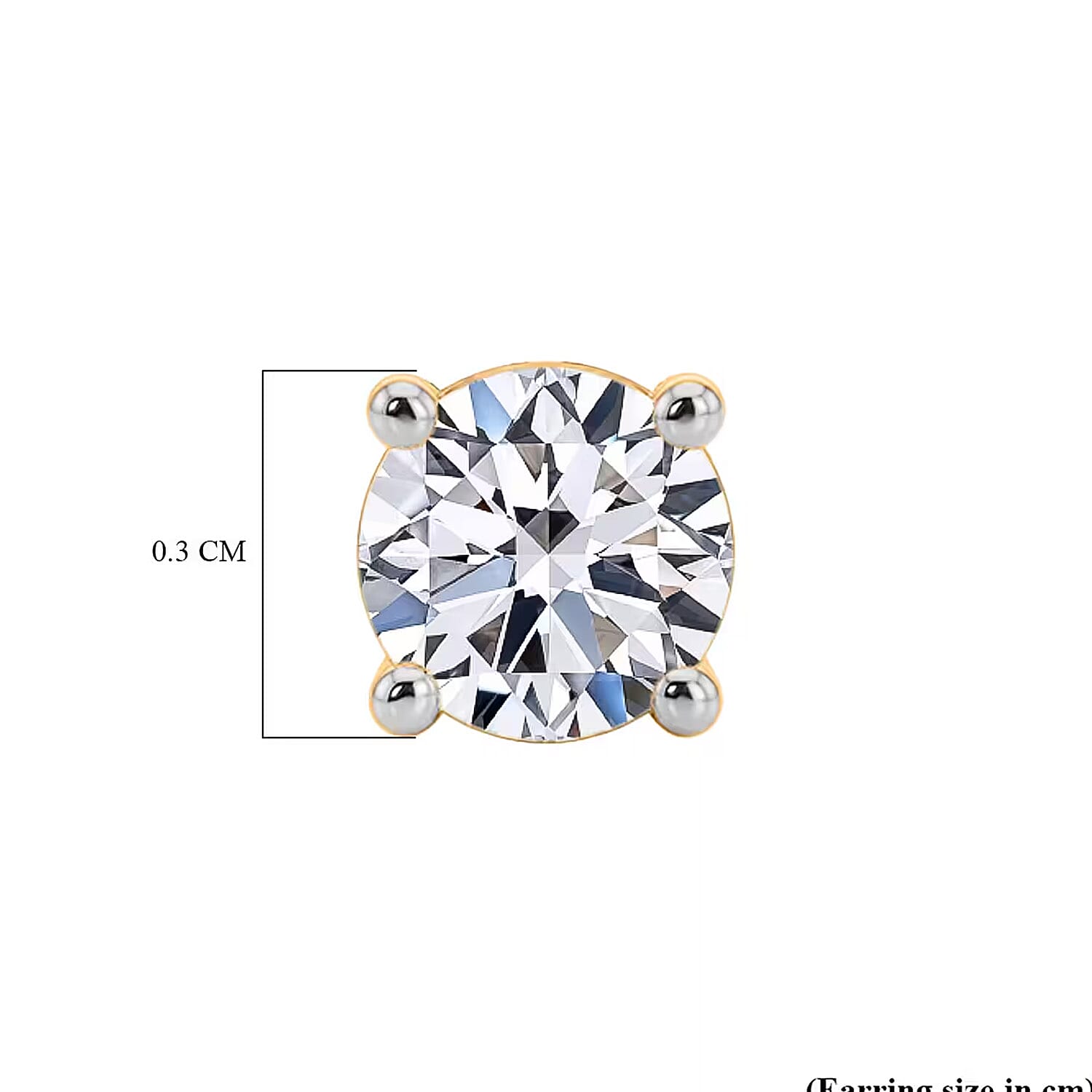 Set of 3 Luxuriant SI-GH Lab Grown Diamond Solitaire Earring with Screw Back , Sterling Silver 0.20 Ct.