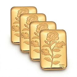 Set of Four 24K Yellow Gold Essential Piece (99.99% Gold Purity)-Horse Collectable