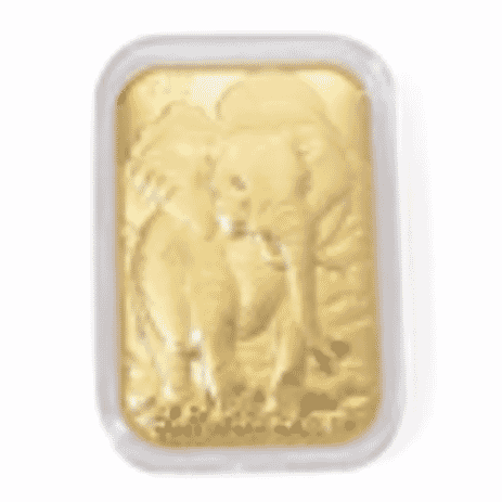 Set of Four 24K Yellow Gold Essential Piece (99.99% Gold Purity)-Elephant Embossed Collectable