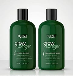 Set Of 2 H2EAU London Grow Longer Miracle Shampoo and Conditioner - 300ml