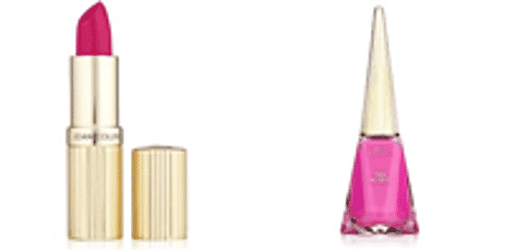 Joan Collins Timeless Beauty Compact Duo Lipstick, Powder & Nail Polish- Hot Pink