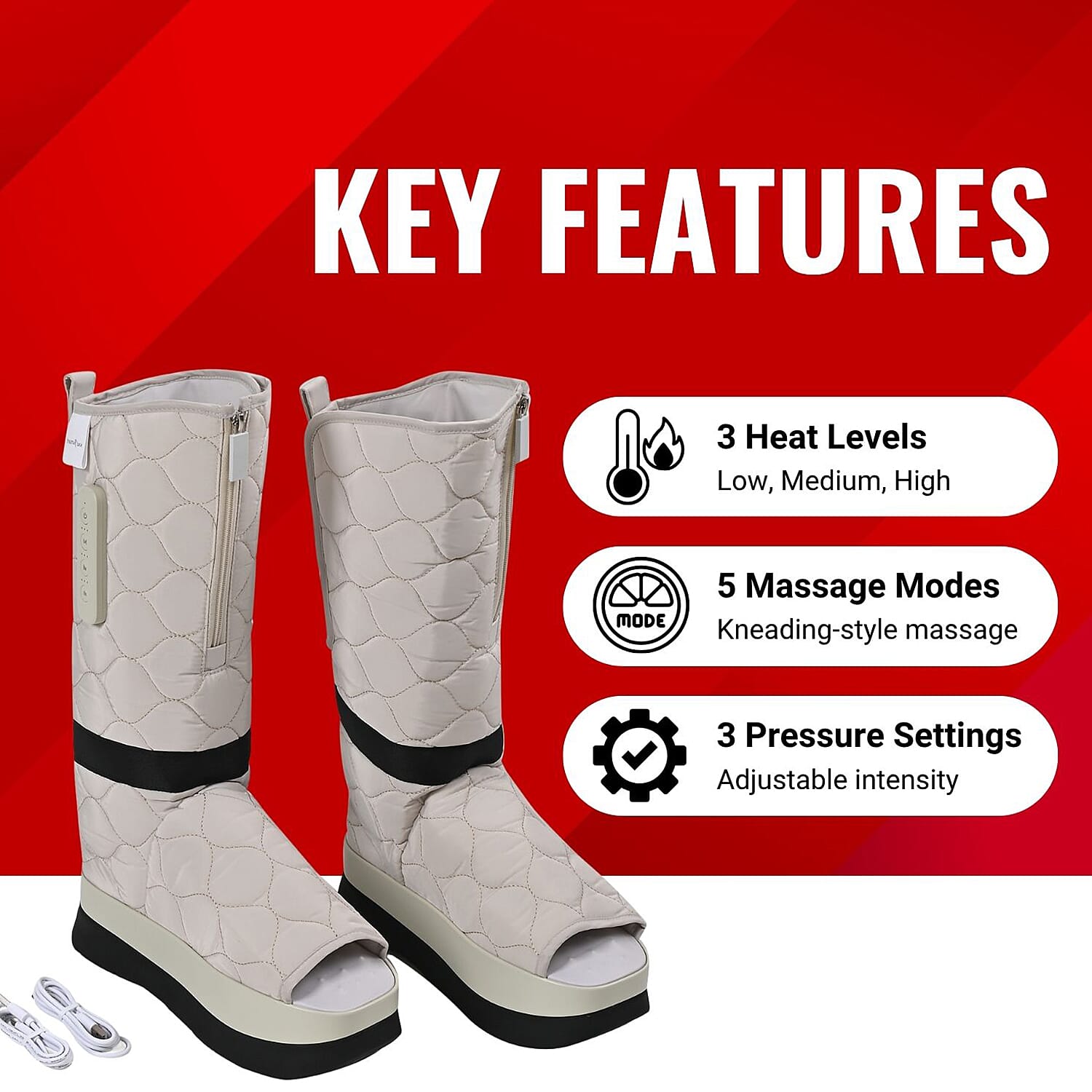 Relaxation Massager Duo &ndash; Soulsmart Leg Massager Boots & Vaivita Portable Eye Massager