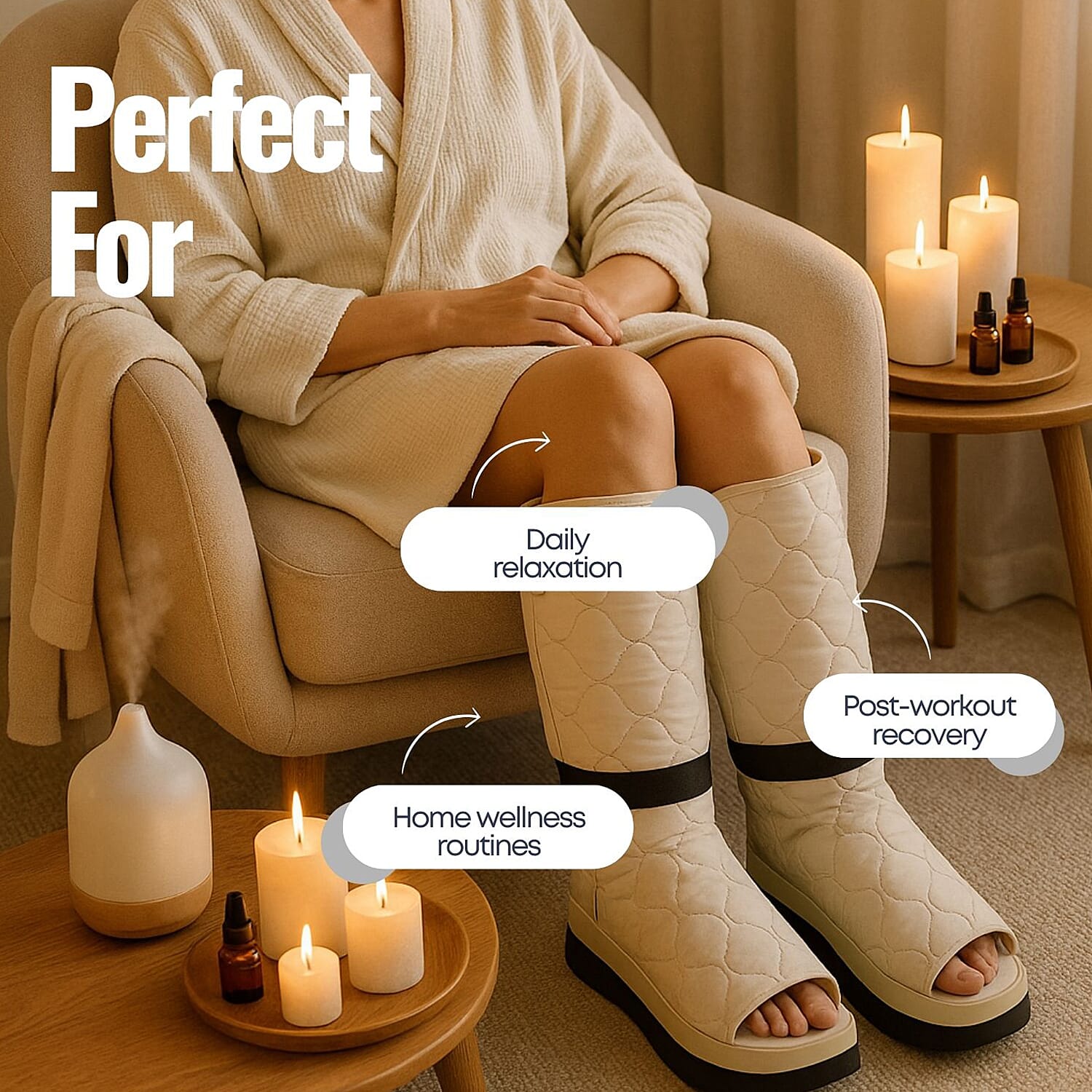 Relaxation Massager Duo &ndash; Soulsmart Leg Massager Boots & Vaivita Portable Eye Massager