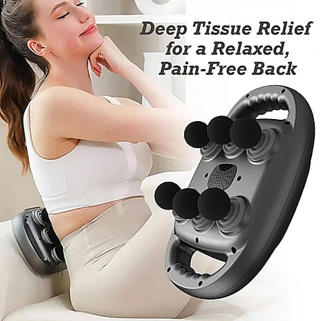 Soulsmart Massager Duo &ndash; Velvet USB Heated Foot Massager (10W) with Professional 6-Head Massager (2000mAh)