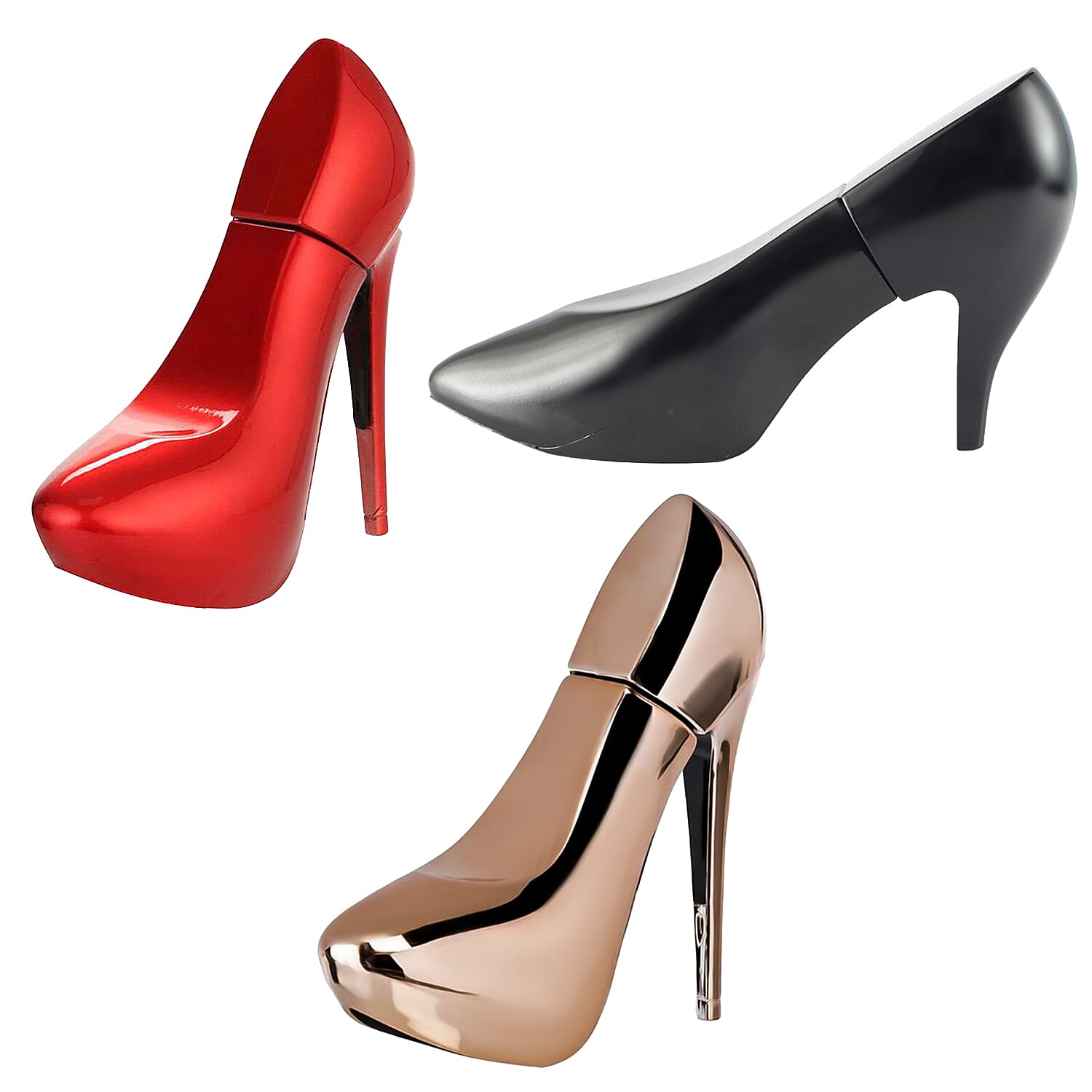 Set of 3 Shoo Eau De Parfum &ndash; Addict Chic, Sexy Shoo Red & Addict Allure (Rose Gold) 100ml Each.