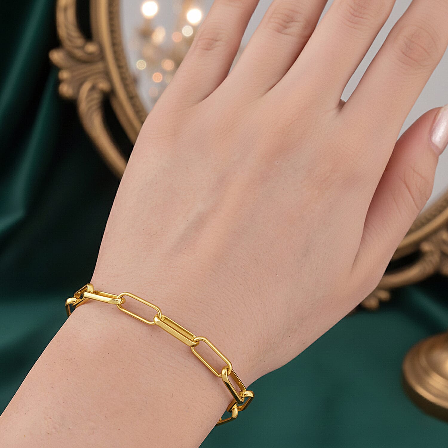 Set of 2 Paperclip Chain Bracelets (Size 8" - 2" Extender)