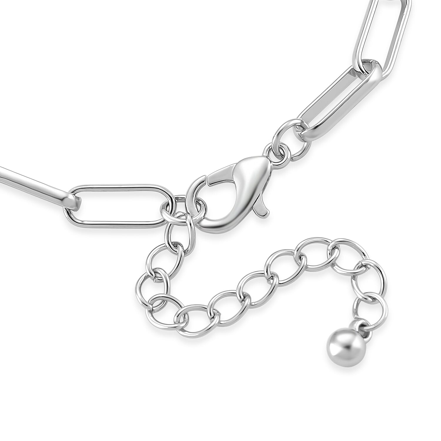 Set of 2 Paperclip Chain Bracelets (Size 8" - 2" Extender)