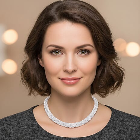 Set of 5 Crystal Necklaces with Austrian Crystal Embellished Magnetic Clasp &ndash; Assorted Colours